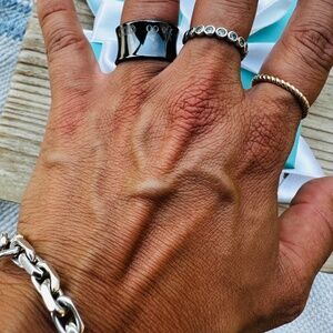 Tiffany & Co Wide Band 1837 Titanium Ring, sz 6